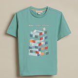 Stack 'em Up Aqua T-Shirt