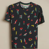 Block It Up Navy T-Shirt