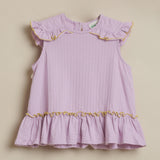 Lilac Bloom Ruffle Peplum