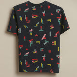 Block It Up Navy T-Shirt