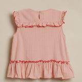Soft Pink Ruffle Peplum