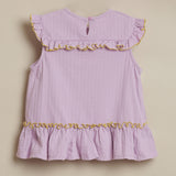 Lilac Bloom Ruffle Peplum