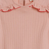 Soft Pink Ruffle Peplum