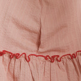 Soft Pink Ruffle Peplum