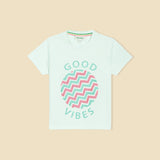 Co-Set GOOD VIBES TEE with FLOWER POWER SKIRT