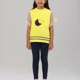 Co-Set FLOWER POWER TEE with Trendy Navy Leggings