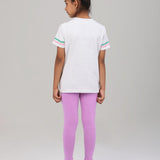 Co-Set OVER THE RAINBOW TEE with Trendy Violet Leggings