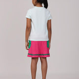 Co-Set GOOD VIBES TEE with FLOWER POWER SKIRT