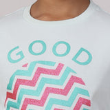 Co-Set GOOD VIBES TEE with FLOWER POWER SKIRT