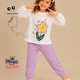 Pilolo Kids Soft Cotton Lycra Pocket Full Sleeve T-Shirt for Girls