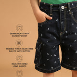 Cargo Denim Builder Shorts Mid-Stone