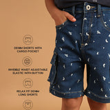 Cargo Denim Builder Shorts Ice Wash
