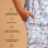 Chalk Marks Raglan Dress