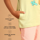 3D Cuboid Pistachio T-Shirt