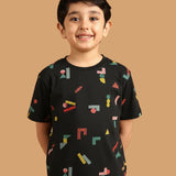 Block It Up Navy T-Shirt