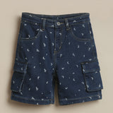 Cargo Denim Builder Shorts Ice Wash