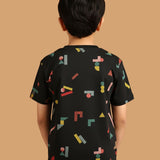 Block It Up Navy T-Shirt