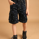 Cargo Denim Builder Shorts Mid-Stone