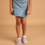 Silly Buttons A Line Skirt