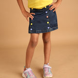 Silly Buttons A Line Skirt