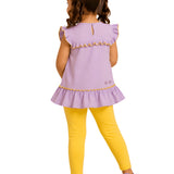 Lilac Bloom Ruffle Peplum