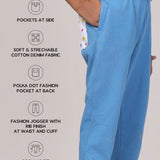 Denim Polka Joggers