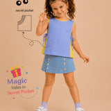 Pleated Grow Blue