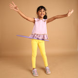 Lilac Bloom Ruffle Peplum