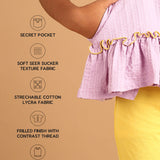 Lilac Bloom Ruffle Peplum