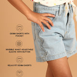 A Line Silly Shorts Ice Wash