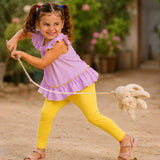 Lilac Bloom Ruffle Peplum