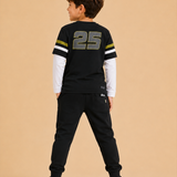 Pilolo Kids Soft Cotton Lycra Pocket Full Sleeve T-Shirt for Boys