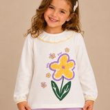 Pilolo Kids Soft Cotton Lycra Pocket Full Sleeve T-Shirt for Girls