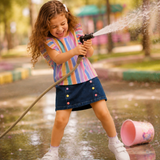 Pilolo Kids Soft Woven Pocket Top for Girls