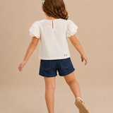 Pilolo Kids Soft Woven Pocket Top for Girls