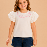 Pilolo Kids Soft Woven Pocket Top for Girls