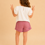 Pilolo Kids Soft Woven Pocket Shorts for Girls