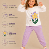 Pilolo Kids Soft Cotton Lycra Pocket Full Sleeve T-Shirt for Girls