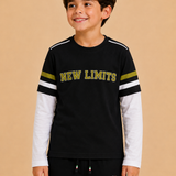 Pilolo Kids Soft Cotton Lycra Pocket Full Sleeve T-Shirt for Boys