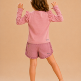 Pilolo Kids Soft Cotton Lycra Pocket Full Sleeve T-Shirt for Girls