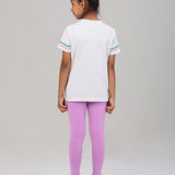 Co-Set OVER THE RAINBOW TEE with Trendy Violet Leggings