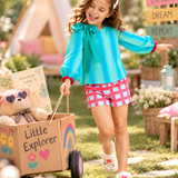 Pilolo Kids Soft Woven Pocket Top for Girls