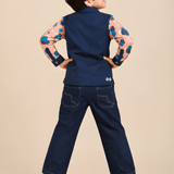 Pilolo Kids Dotted Printed Pocket Woven Shirt for Boys